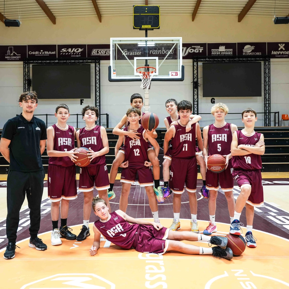 Photo de groupe de l'équipe U15M Qualif région